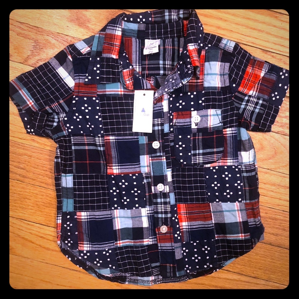 Baby Gap madras plaid shirt